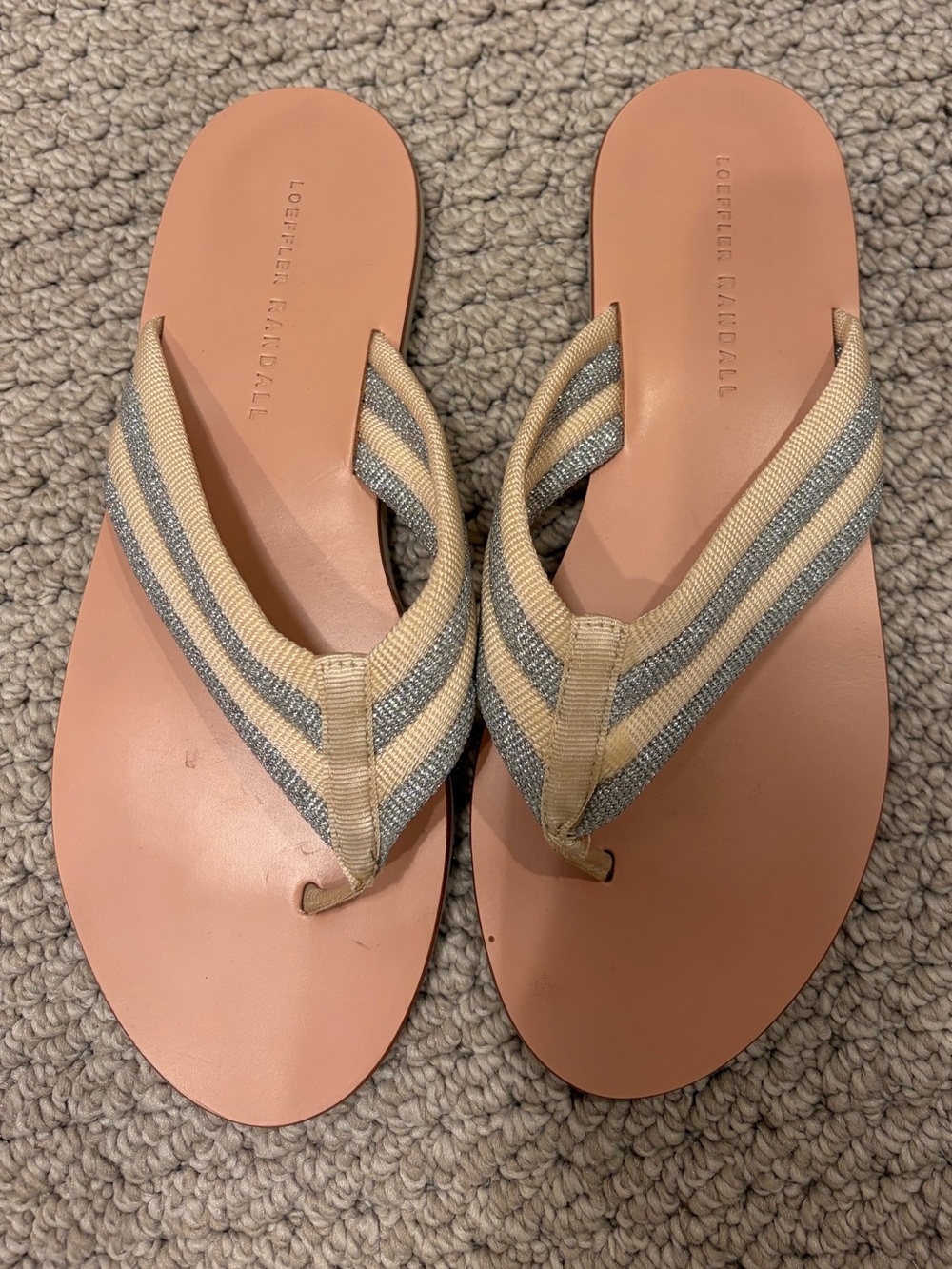 Loeffler Randall Shimmer Thong Sandals